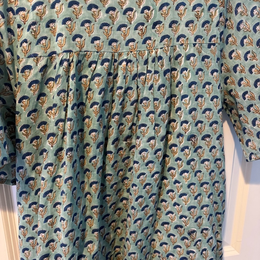Emerson Fry Amelia Button Mini Dress Crescent Flower Kashmir Cotton | XS / S - Picture 8 of 8